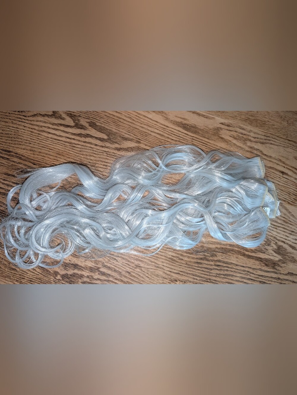Silver Grey Clip-In Faux Hairpiece Set of 8, Cosplayers, Costume Wear